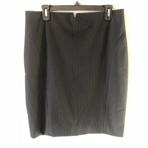 Pinstriped Corporate Pencil Skirt
